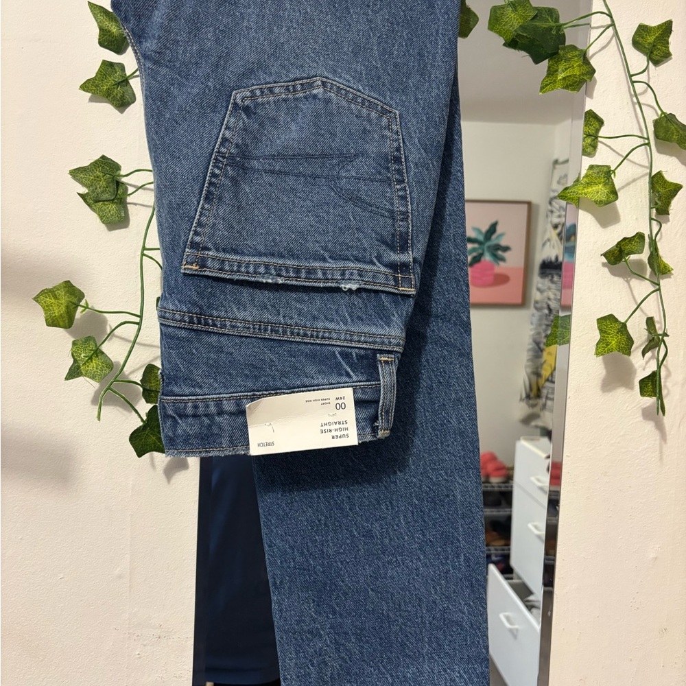 American Eagle Outfitters Blue Straight Leg Pants